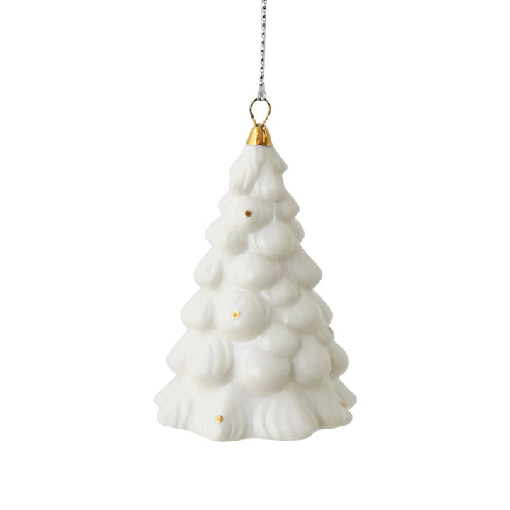 Mini Ceramic Four Tier Puff Christmas Tree Decoration